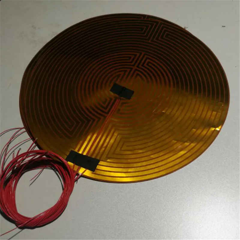 Funssor 350/400mm 24v 300W PI Round Heater bed Thermistor Kossel/Delta/Rostock 3D Printer heated ...