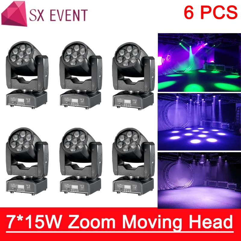 Китай профессиональное освещение Поставщик led 7x15 Вт RGBW 4in1 масштабирования wash moving