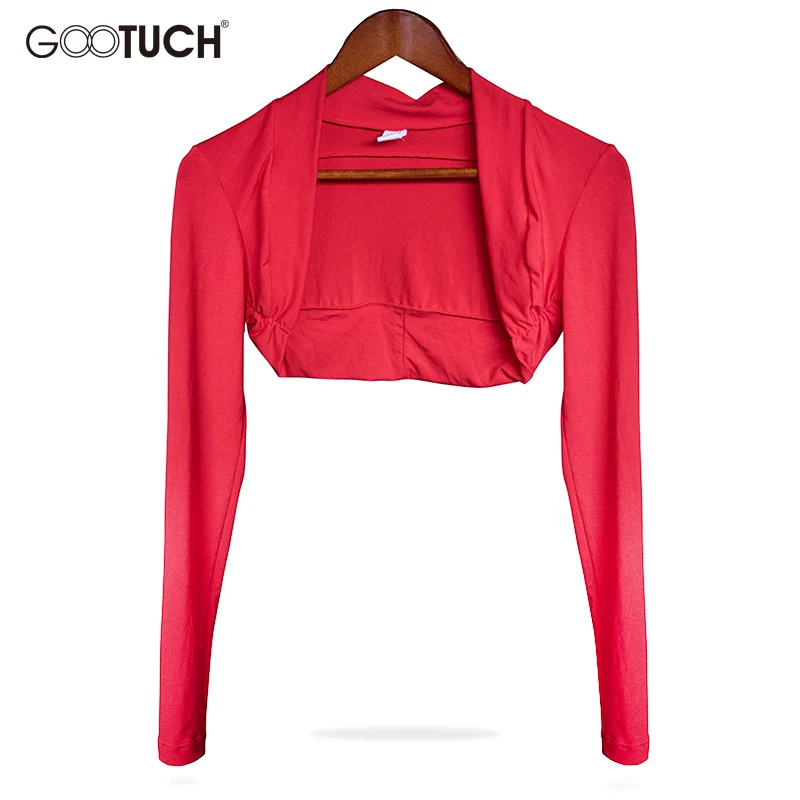 Damen Langarm Top Strickjacke Ärmel Arm Abdeckung Shrug