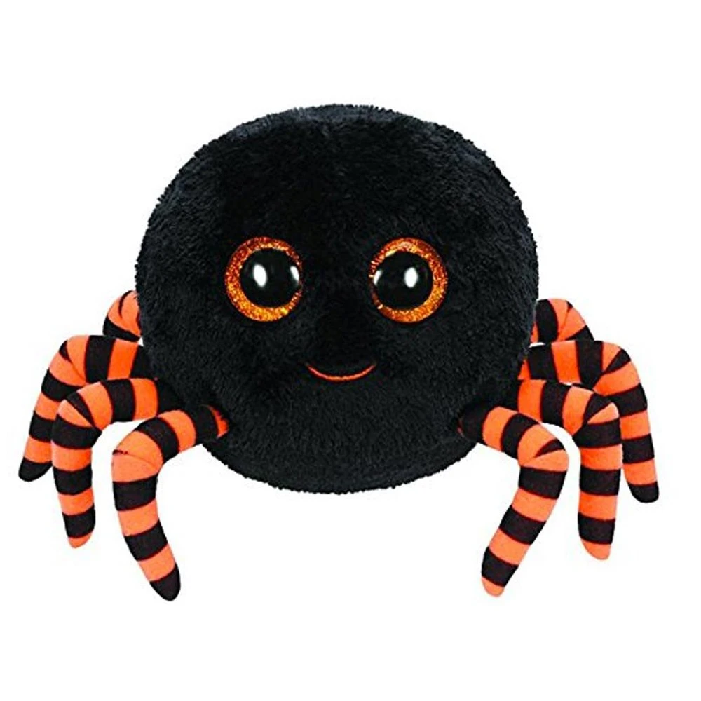 

Pyoopeo Ty Beanie Boos 6" 15cm Crawly the Halloween Spider Black Plush Regular Stuffed Animal Collection Doll Toy with Heart Tag
