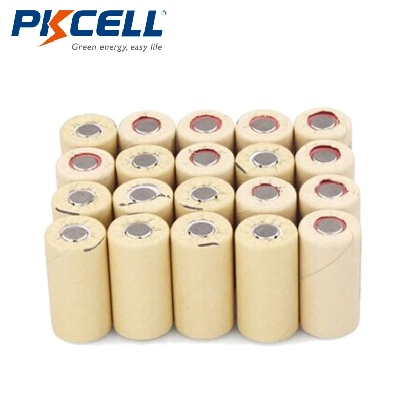 100 x Высокий сток 10C Sub C NICD SC2200mAh аккумуляторные батареи плоский верх PKCELL