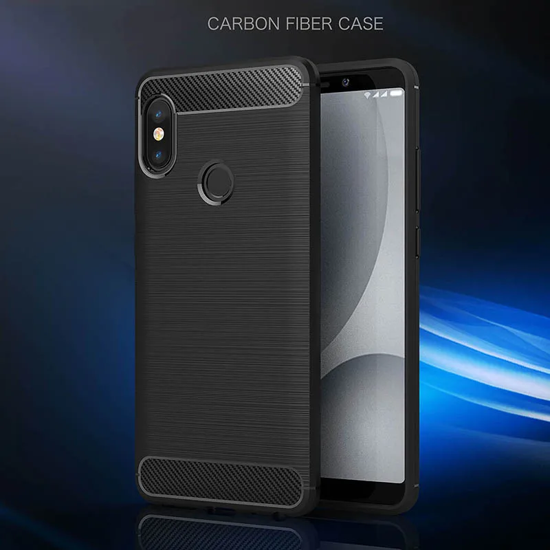 

Carbon fiber silicone case for xiomi xiaomi redmi note 5 funda coque hoejse rugged armor tpu brushed cover etui tok kryt carcasa