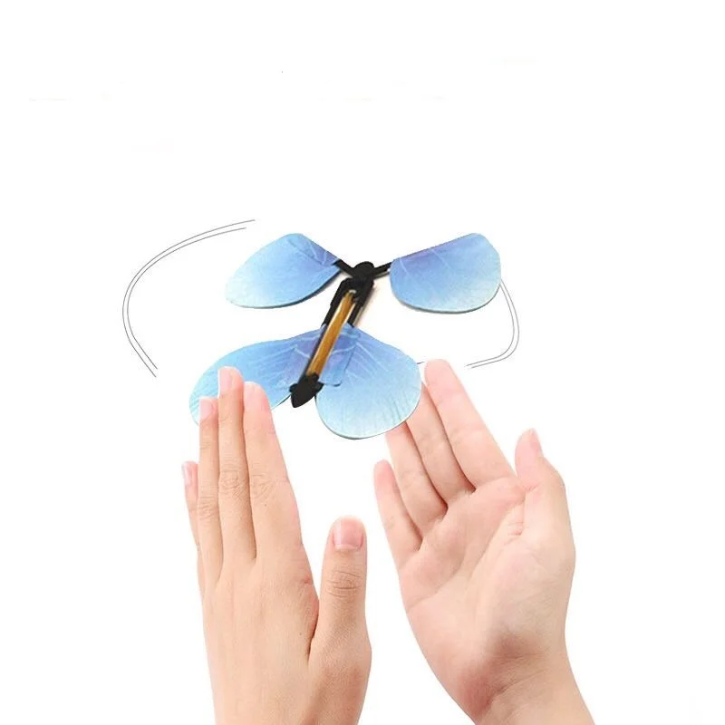 5Pcs Magic Toys Hand Transformation Magic Butterfly  Fly Butterfly Magic Props Funny Surprise Prank Joke Mystical Trick Toy