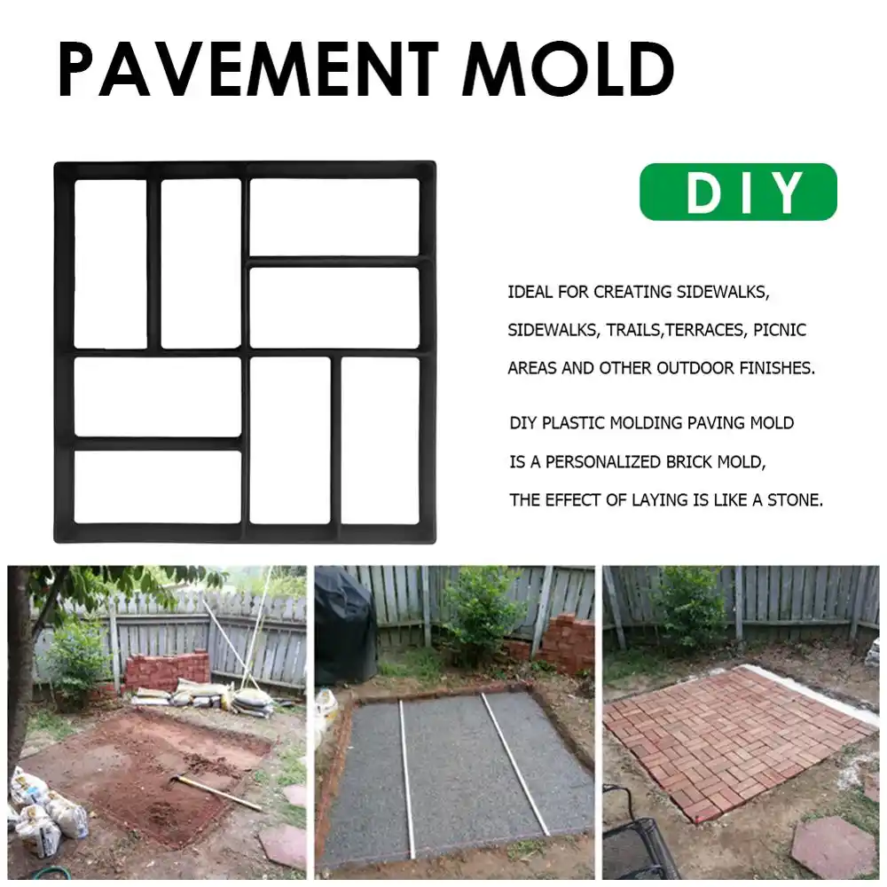 Многоразовая DIY садовая ходьба тротуарная пресс-форма ручная тротуарная плитка цемент шаговый кирпич дизайн дороги бетонные формы траекторная плитка производитель - изображение