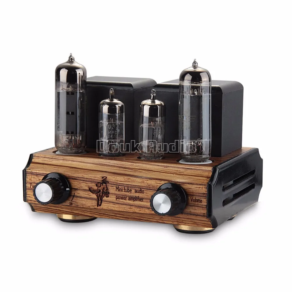 Douk Audio Mini 6P14 Vacuum&Valve Tube Amplifier Stereo Single-Ended Class A 2.0 Channel Desktop Power Amp 2.5W*2 boyun hifi el34 valve tube amplifier 2 0 channel stereo single ended class a amp 12w 2 finished product 110 240v
