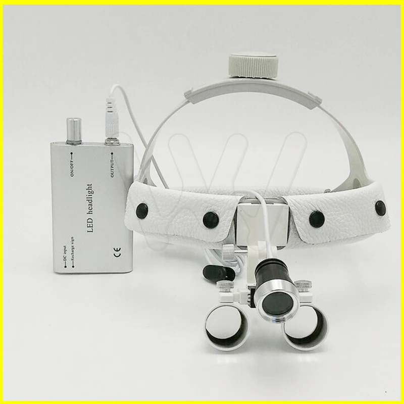 Dental-Surgical-Binocular-35X420mm-Leather-Headband-Loupe