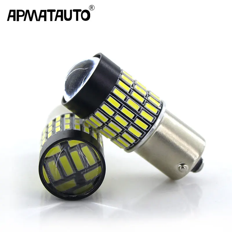 

2PCS P21W LED Canbus 1156 Turn Brake Light Tail Lamp P21W Bulb 4014 SMD for Volkswagen VW Polo Golf 4 5 6 7 Passat B6 B5 T5 12V