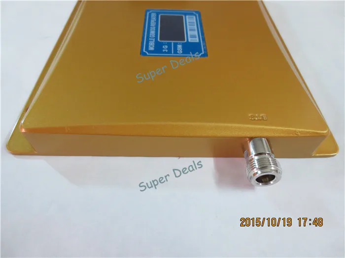 شاشة lcd ثنائي الموجات gsm الخليوي W-CDMA 2100 ميجا هرتز 900 ميجا هرتز + 3 جرام الهاتف إشارة معززة/مكرر/مكبر للصوت + 2 مجموعات داخلية هوائي