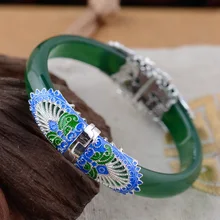 Агатовый браслет оптом S925 серебро инкрустированные антикварные ремесла серебряные женские модели открытие стиль шаолан процесс