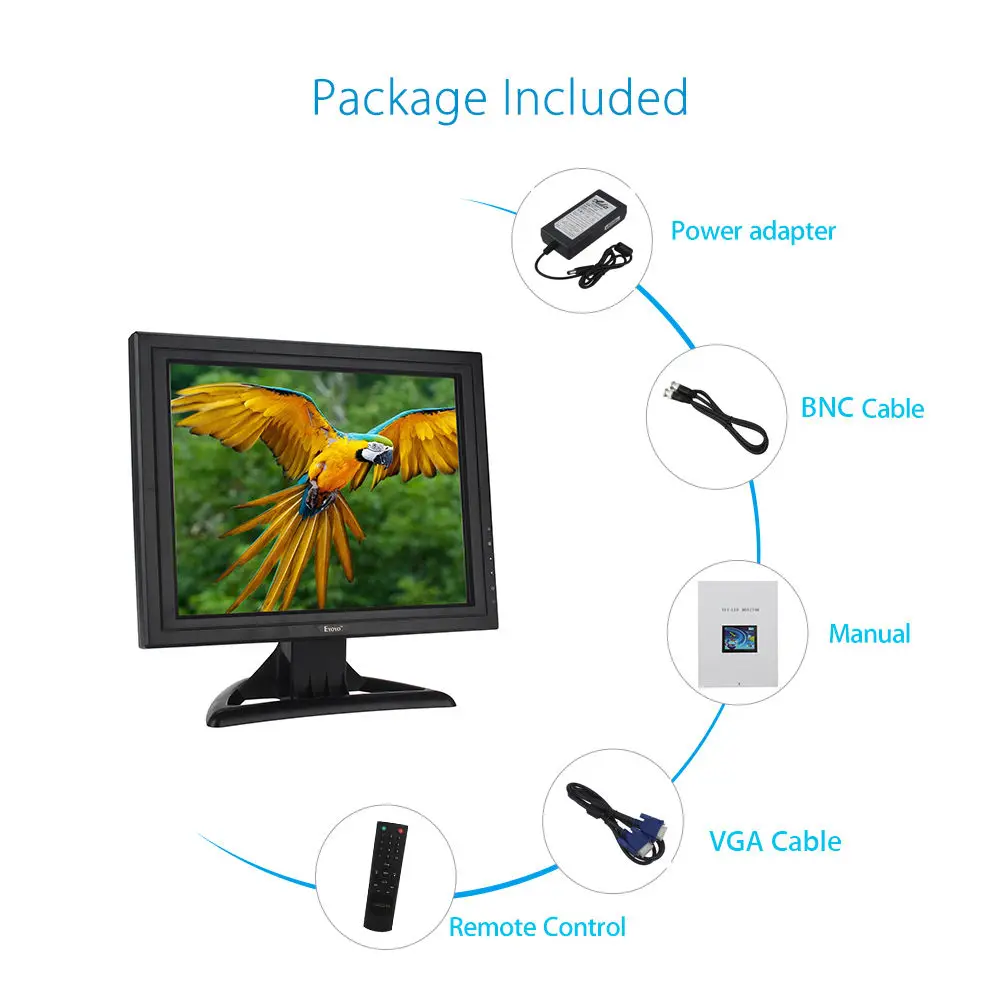 15 &quotCCTV цифровой монитор HD VGA BNC Видео Аудио HDMI с динамиком 500: 1 для CCTV DVD PC D4 lcd