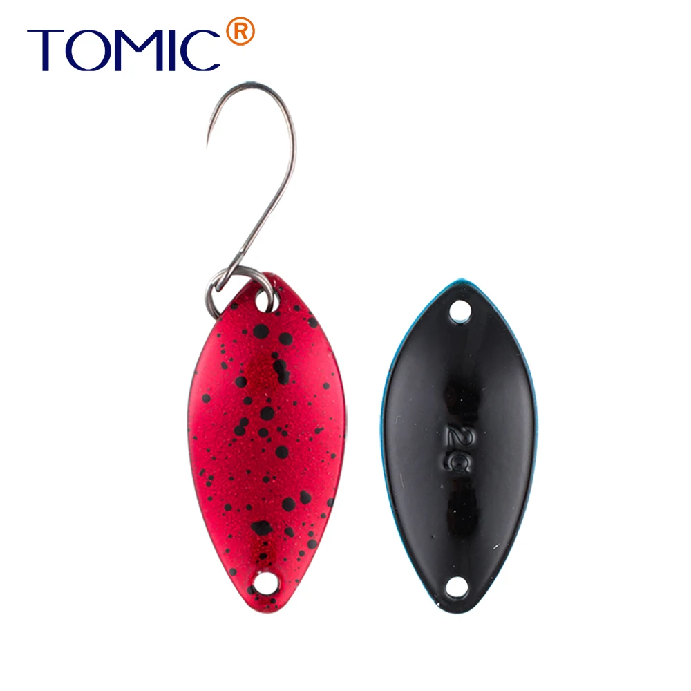 

Tomic fishing spoons 2g 3g trout area lures brass micro pesca glossy colors metal bait spinner bait