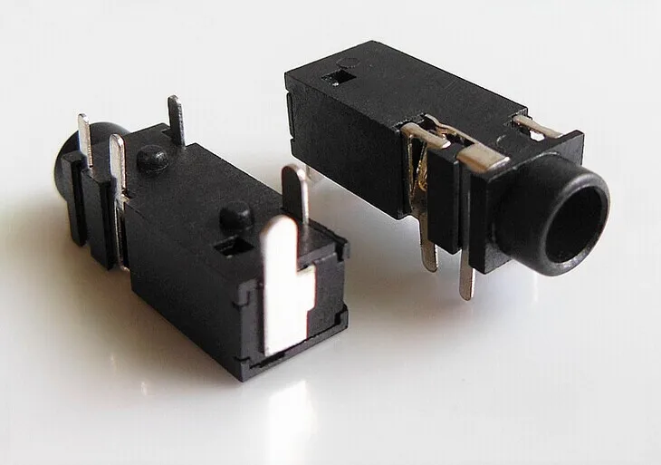 10PCS 3.5mm Female Audio Connector 5 Pin DIP Headphone Jack Socket PJ