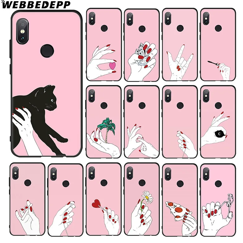 WEBBEDEPP Kawaii Best Friends Heart Soft Case for Xiaomi 9 8 6 A1 A2 Lite MIA1 MIA2 MI8 MI6 MAX 3 POCOPHONE F1 |