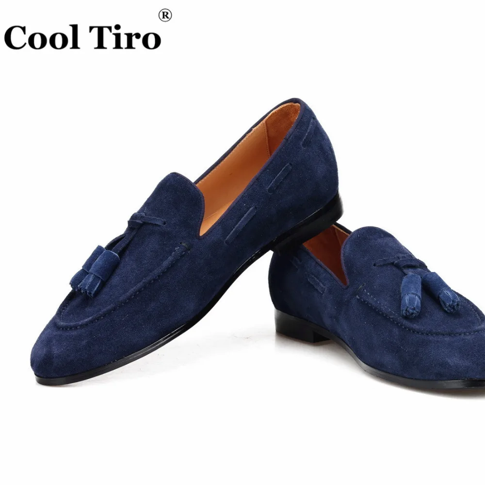 Belgian Loafers Navy Blue Suede Casual shoes (6)