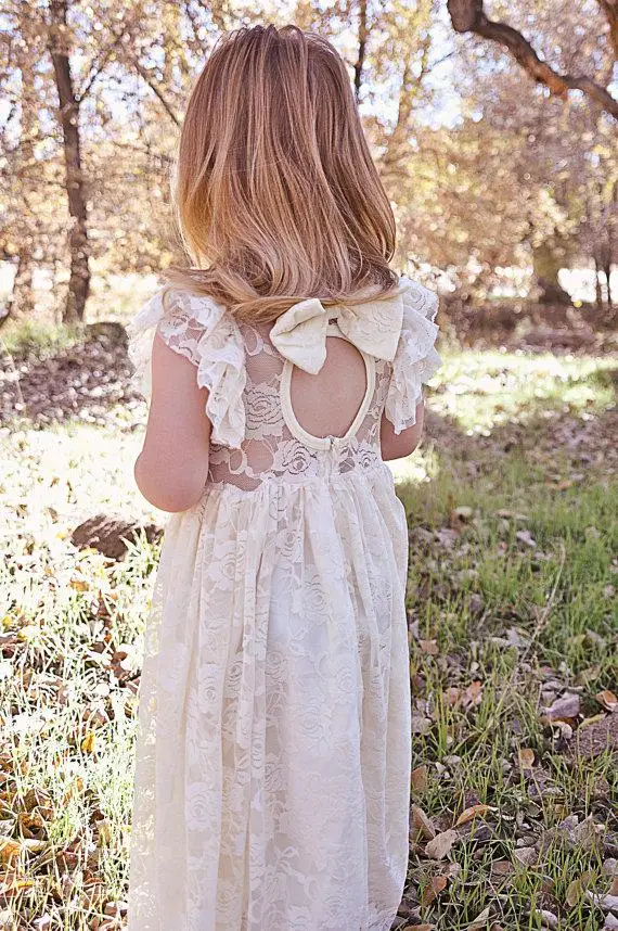 Everweekend-Girls-Lace-Bow-Dress-Cream-Color-Summer-Fly-Sleeve-Princess-Party-Dress-Summer-Western-Holiday (5)