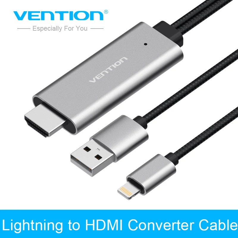 Vention USB to HDMI Converter Cable HDMI Cable for iPhone 8 7Plus iPad