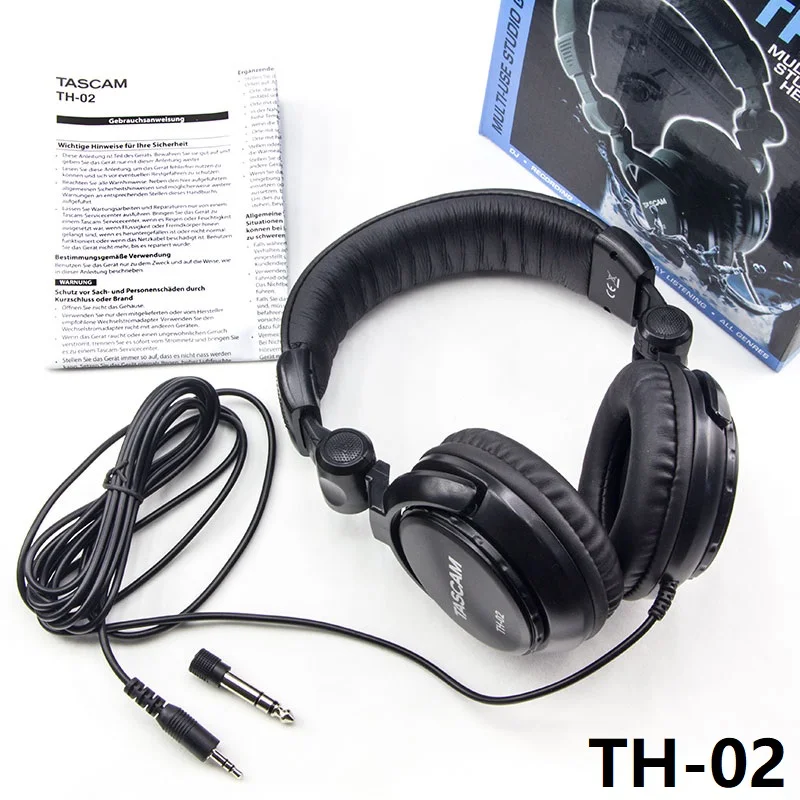 Черные наушники Tascam для студийной записи складные и Удобные Складные студийные с