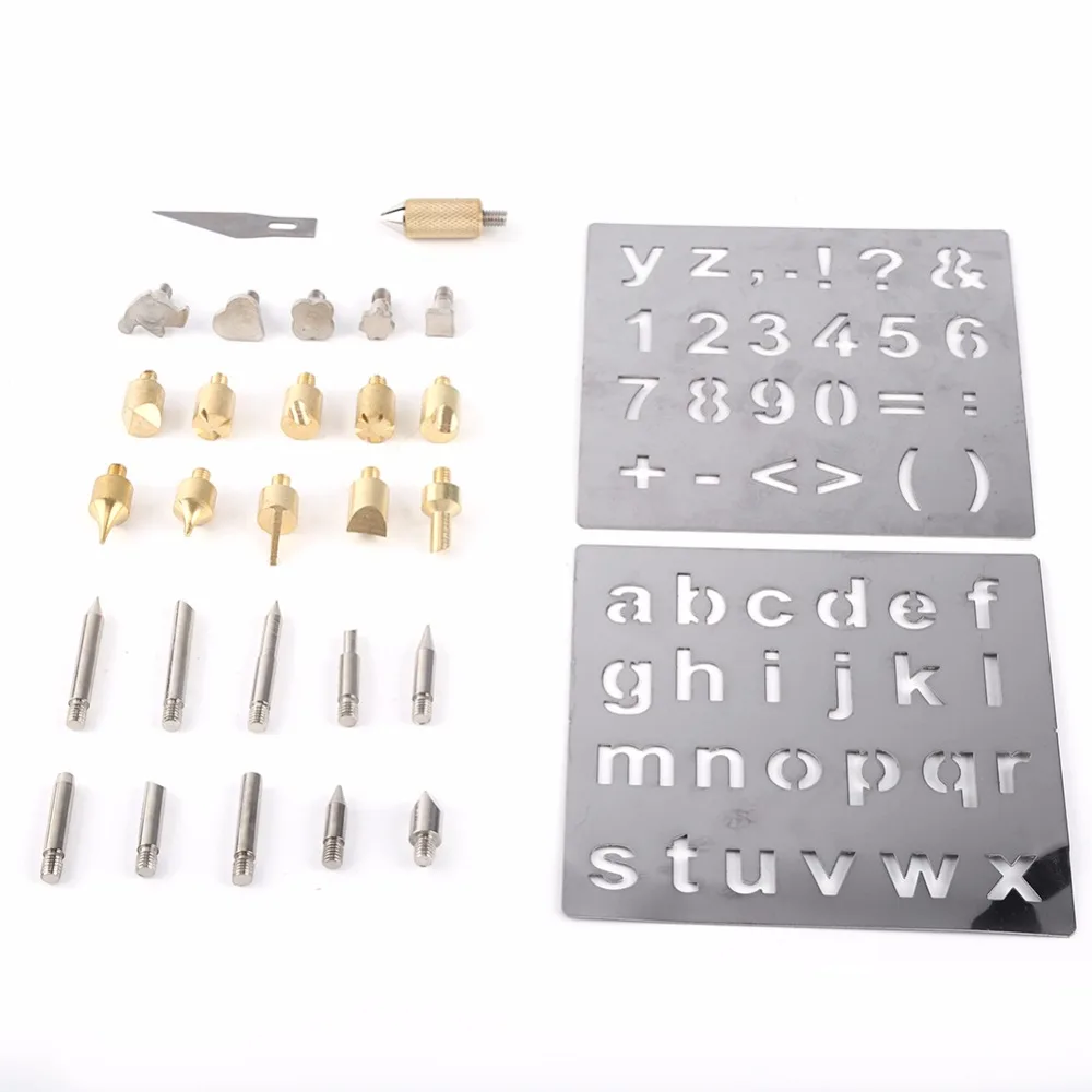 

Numbers Symbols Stamps Wood Burning Pyrography Working Soldering Tips Alphabet Album Decor Embossing Paper Cards Craft Stencil