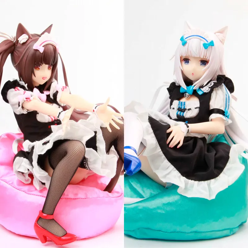 Luxury Nekopara Vol.1 Chocolat Action Figure Toys Sexy Anime Servant Gril Nekopara Vanilla Figuras Dolls Brinquedos 23cm (3)