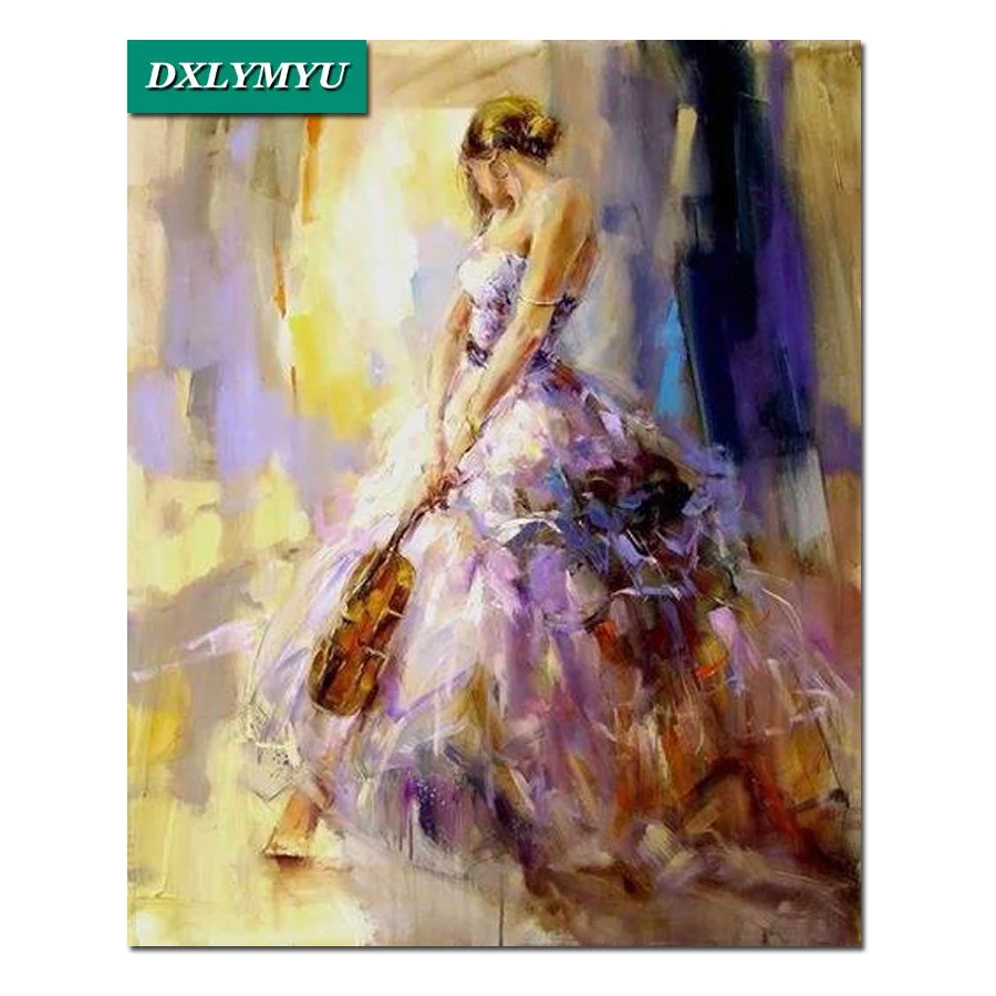 

NEW Full Diamond Painting Diamond Embroidery violinist Diamond Cross Stitch People Square Diamond Mosaic Pictures of Rhinestones