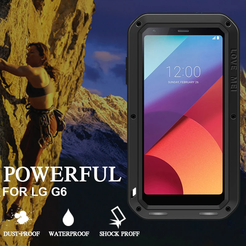 bilder für Wasserdicht Fall für LG G6 Luxus Marke Aluminium Original Für LG G6 Abdeckung Schützende Metall Stoßfest Für LG G6 Fällen bilder für Wasserdicht Fall für LG G6 Luxus Marke Aluminium Original Für LG G6 Abdeckung Schützende Metall Stoßfest Für LG G6 Fällen