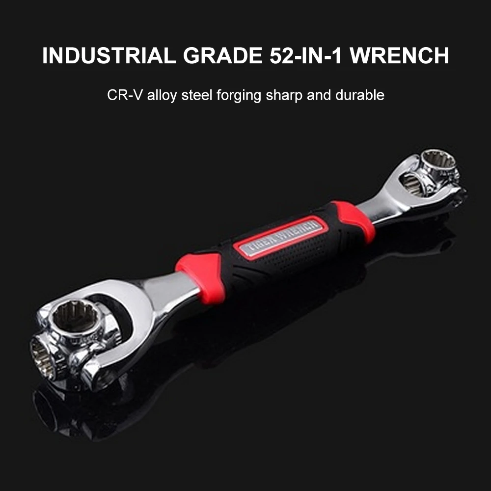 

52 in 1 Wrench Set 360 Degree Rotary Multi-head Multiple Screws Handle Wrench With Spline Bolts Automotive Repair Precision Tool