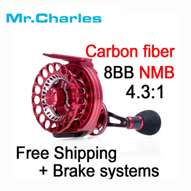 Cheap Mr.Charles New HHD65 Gear ratio 4.3:1 Aluminum Front-end Fishing Left/Right Hand Fly Fishing Reel Raft Ice Fishing Reel