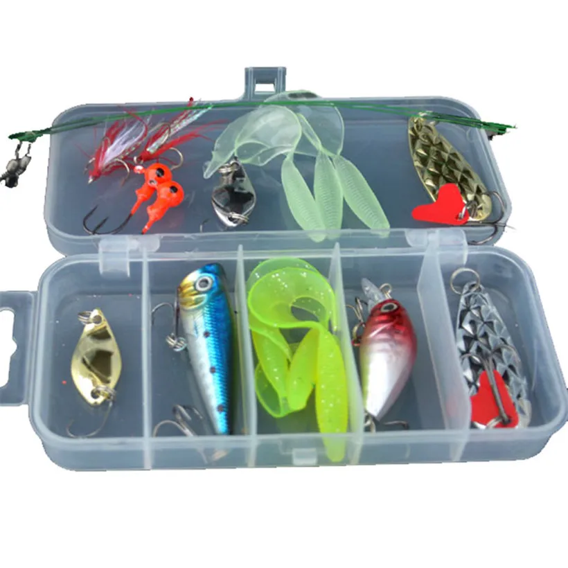 

19pcs three hook before the wire soft bait lead head hook bait fishing gear Artificial Baits Freshwater Seawater Accessories 4A