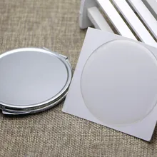 72 миллиметров; компактный зеркальный набор DIY из серебристого металла пустой Карманный складное зеркало+ эпоксидная наклейка 40 шт./лот
