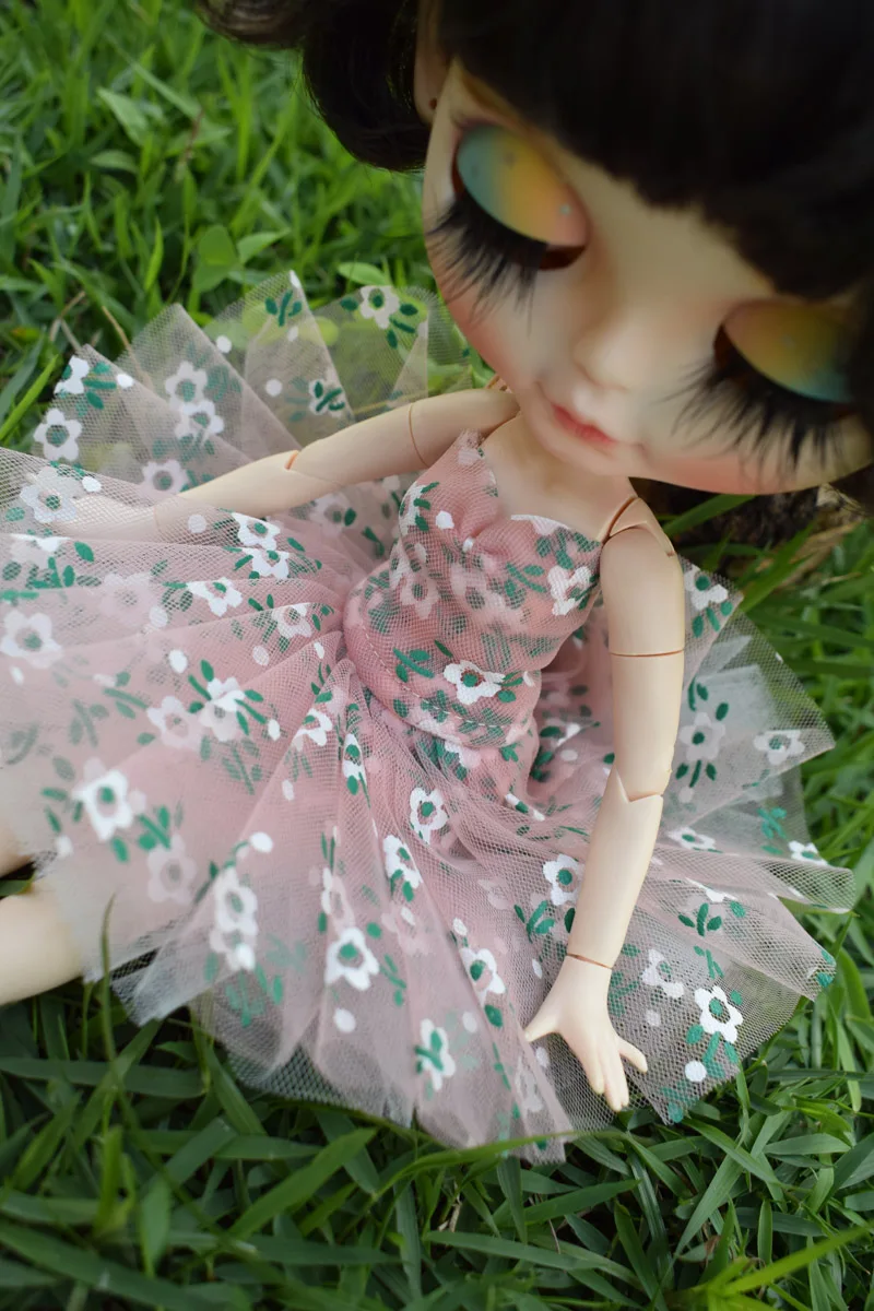 1 шт. красивое платье с цветочным рисунком для Blyth 1/6 аксессуары для кукольной одежды