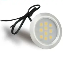 Под шкаф светильник s кухонный светодиодный светильник круглый шкаф Книжная Полка Шкаф Мебель Полка светильник ing 220 В счетчик лампы для витрины