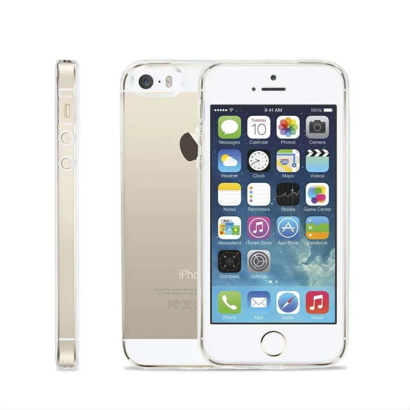 Для iphone 5S, мягкий силиконовый чехол для iphone на 5, 5S, 5C, SE, Ультратонкий Прозрачный чехол, задняя крышка из ТПУ для iphone SE, чехол