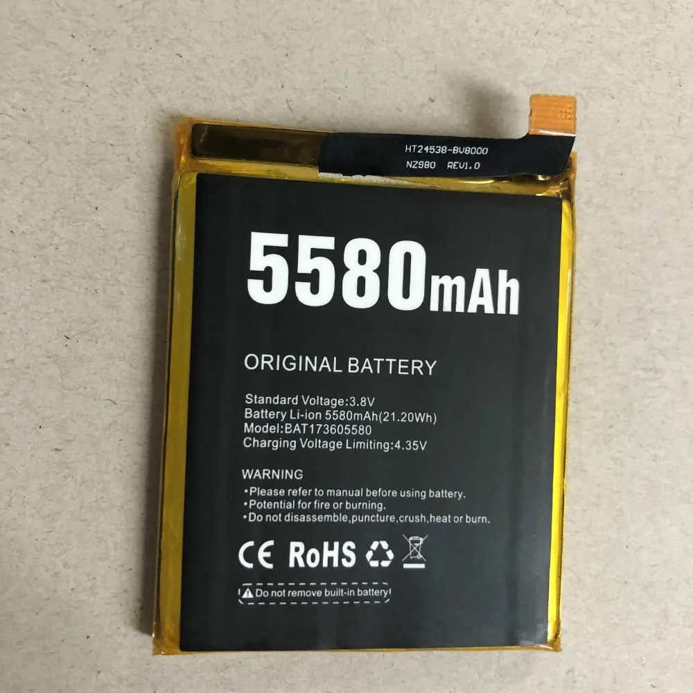 5580 mAh Аккумуляторы высокой производительности Батарея для DoogeeS60 Lite Высокое