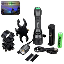10000 люмен Скаут тактический фонарь 256 двор УФ фонарик для охоты пистолет оружейный Фонарь+ 2* Содержание стрелкового оружия крепление+ переключатель+ 18650+ Зарядное устройство