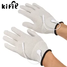 KIFIT 1 пара Массажная релаксационная проводящая Электротерапия массажные электродные перчатки ударная проволока машинная терапия ручной массажер инструмент
