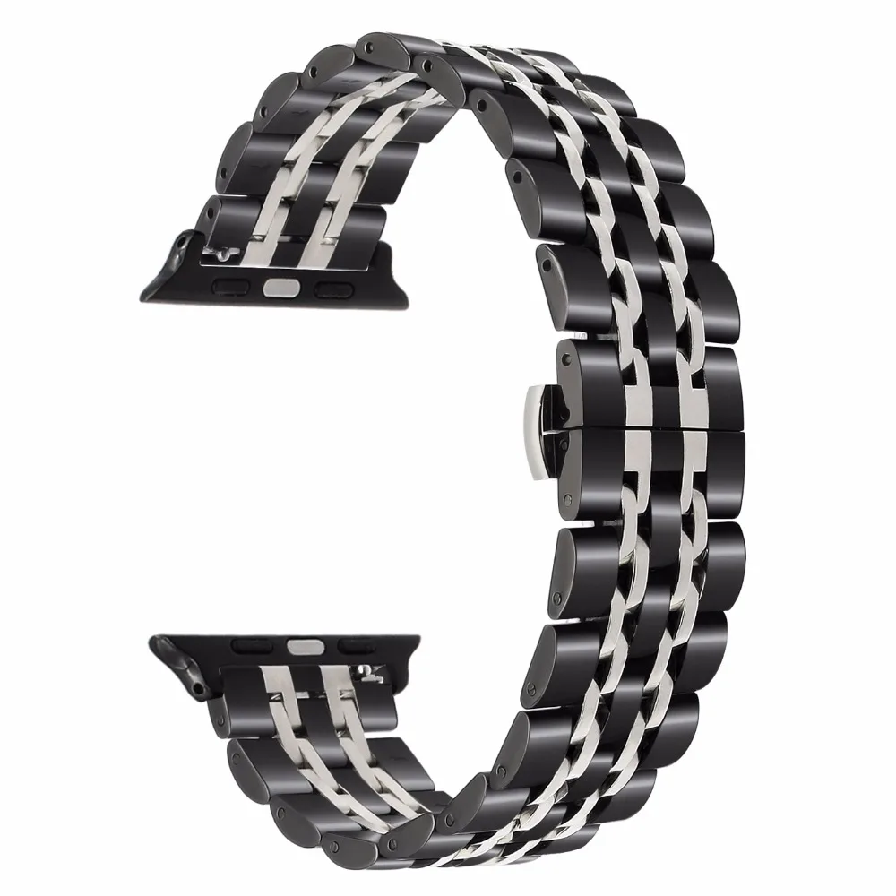 Ремешок сменный из нержавеющей стали 316L для iWatch Apple Watch SE 6 5 4 3 2 1 38 мм 40 42 44 мм|steel