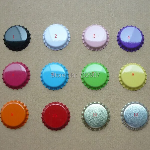 Wholesale& Free Shipping 1000pcs 1inch Linerless Bottle Caps,Colored