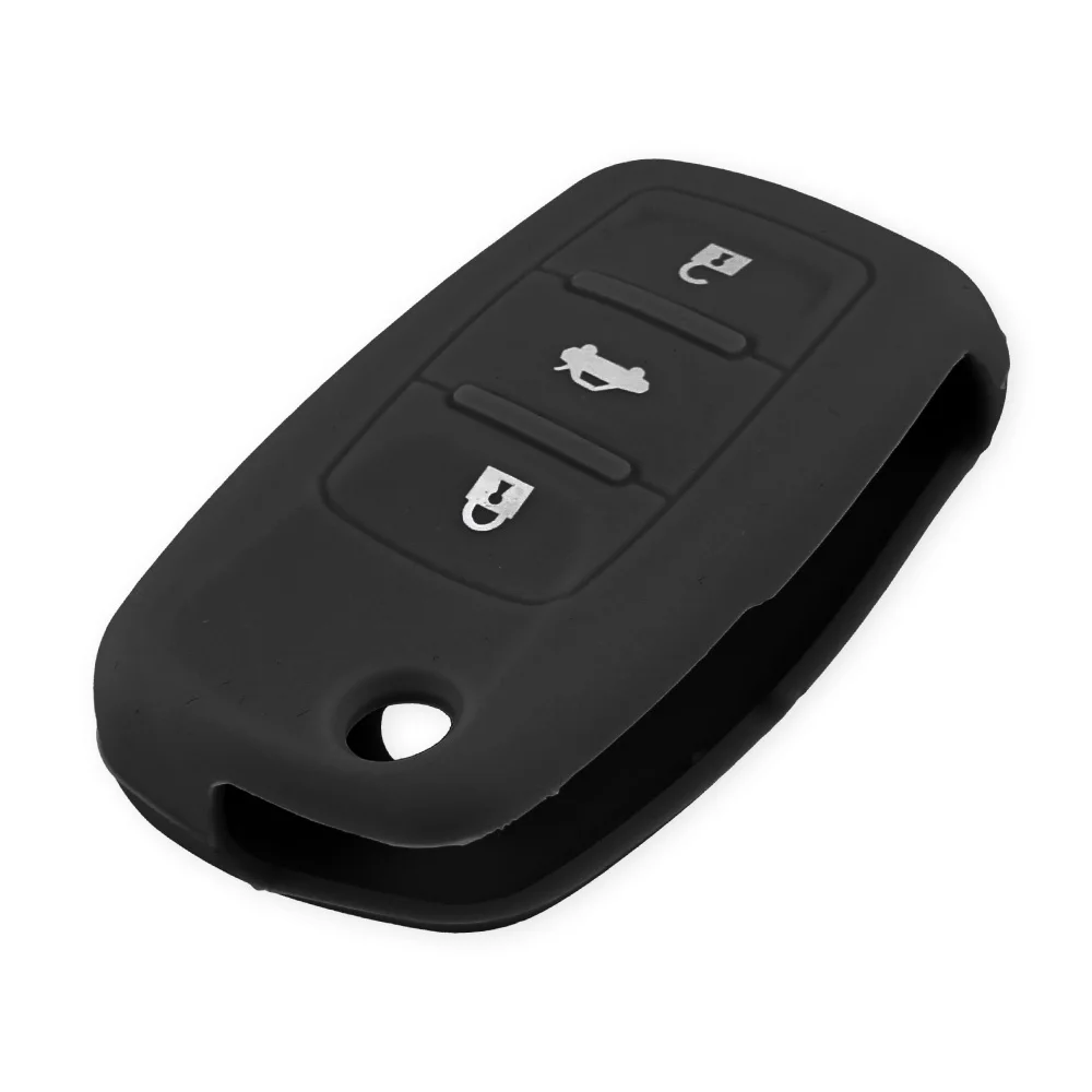 KEYYOU 3 кнопки силиконовый чехол для брелка с ключом VW VOLKSWAGEN Jetta Beetle Passat Golf Rabbit MK4 MK5 5