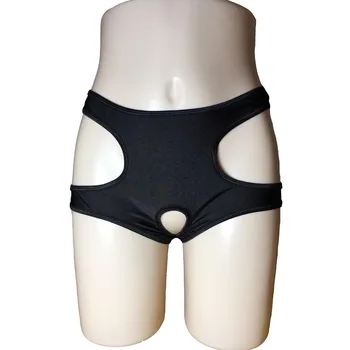 

Sexy Lingerie Tight Fit Women's Open Crotch Panties Hollow Out Side Jock Strap Thong Brief Knickers Erotic Underwear Plus Size