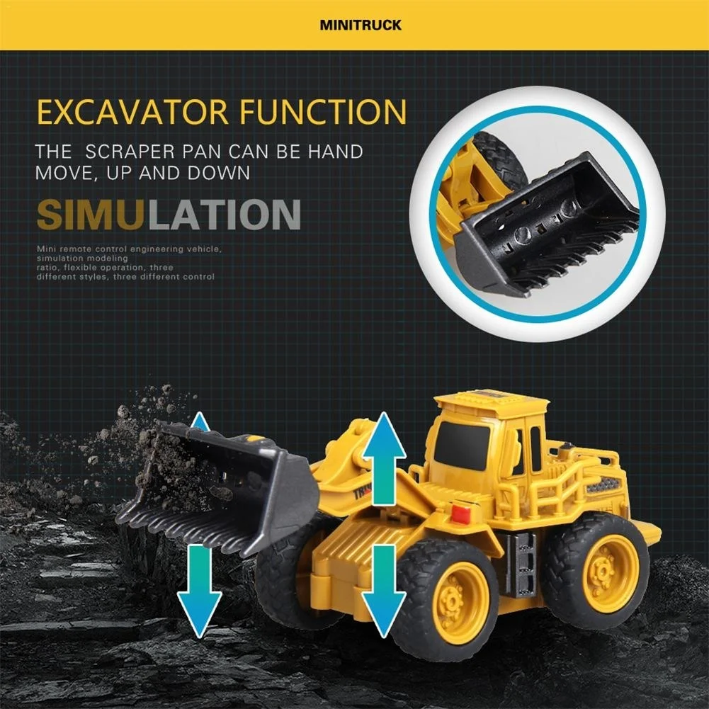 Инженерная Мини Rc грузовик экскаватор Дистанционное Управление Трактор Модель 4-канальный бульдозер грузовик игрушки дистанционного Управление