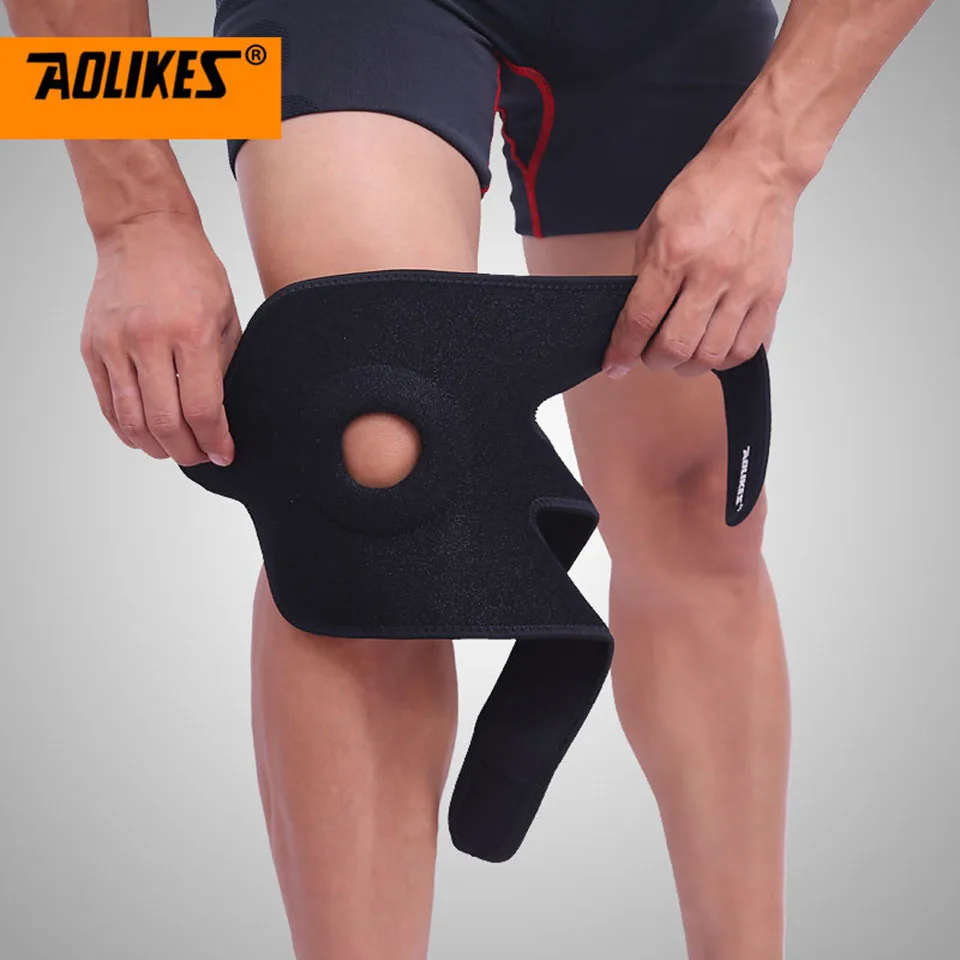 Aolikes 1 قطع منصات الركبة الرياضية كرة السلة للتعديل الطائرة منصات الركبة دعم تستجمع قواها الرضفة الحرس حامي الساق