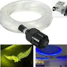 32 Вт RGB Мерцание светодиодный волоконно-оптический свет двигателя алюминиевый 28key RF пульт дистанционного управления 4 м(L) 0,75 мм(Dia.) 600 шт ПММА кабель комплект конец светящиеся звезды DIY