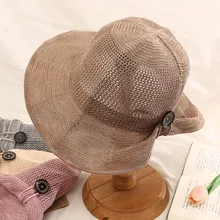 MAXSITI U новая стильная шапка женская элегантная темпераментная туристическая куртка с козырьком и пуговицами, складывающаяся пляжная Складная Панама