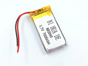 

Polymer battery 700 mah 3.7V 802040 smart home Rechargeable Li-ion battery for dvr GPS MP3 MP4 Bluetooth Speaker Reading Pen DIY