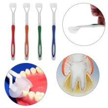 1 шт/3 шт трехсторонняя зубная щетка ультратонкая мягкая щетина Чистящая зубная щетка es дети взрослые массажные щетки для чистки зубов