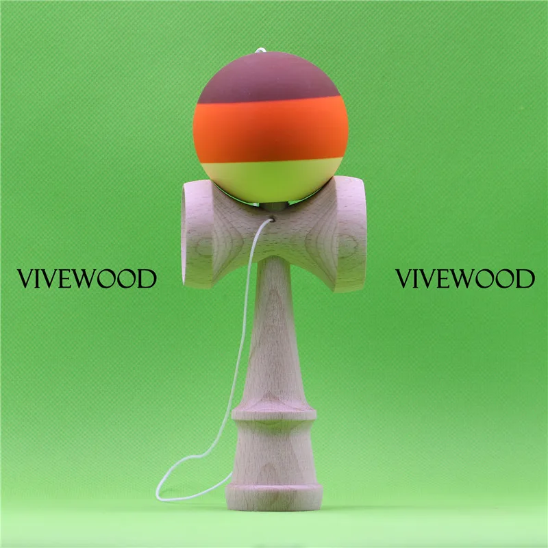 Новинка Kendama с Beech Ken 2 0 и 22 мм коричневый/оранжевый/желтый прочный Sarado большими