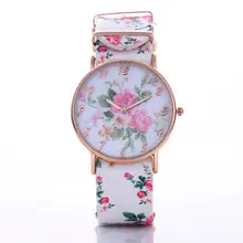 Fashion Luxury Rose Gold Quartz Watch Exquisite Flower Leather Strap Watch Women Dress Watches Lady Hour Clock relogio feminino