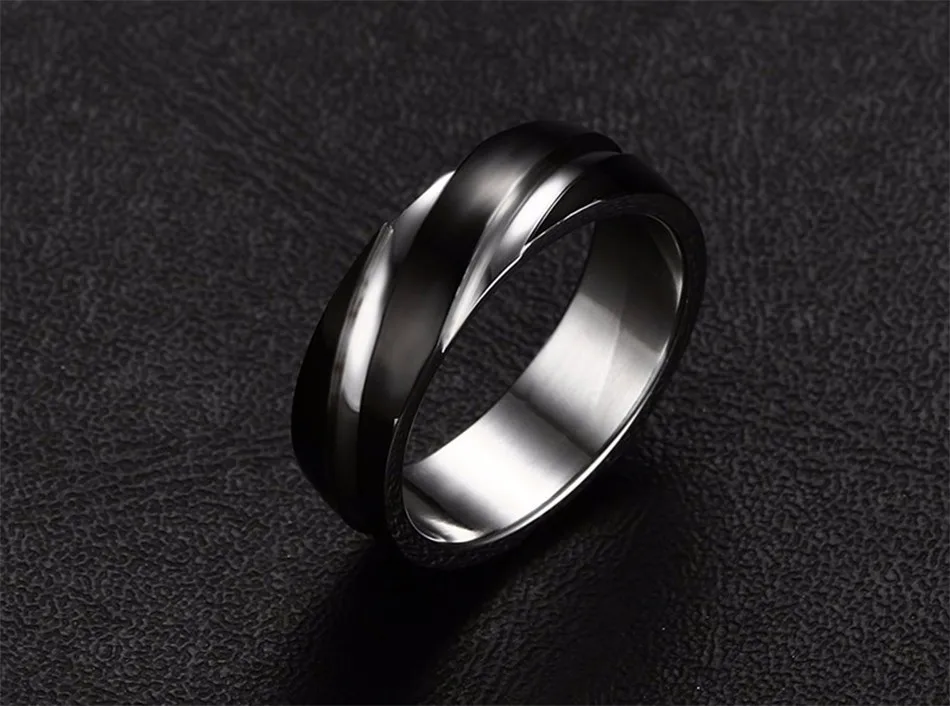 ORSA JEWELS новые модные повседневные кольца высшего качества без содержания свинца и никеля черного цвета из нержавеющей стали мужские вечерние кольца OTR60