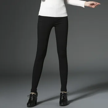 

Spring Autumn New Sale Women Elastic Waist Plus Size 6XL Solid Pencil Pants Korean Fashion Casual Solid Black Female Trousers