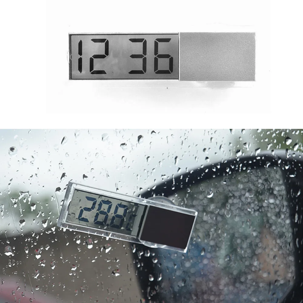 Цифровые ЖК-дисплей электронные часы для автомобиля с присоской мини автомобильные цифровые часы Авто салонные аксессуары